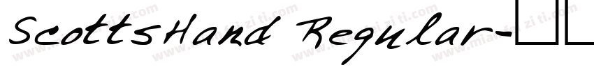ScottsHand Regular字体转换